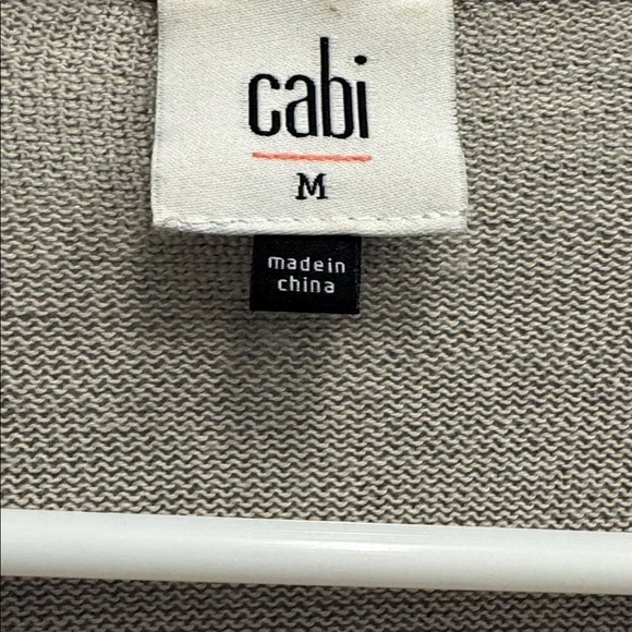 CAbi Pocket Sage Open Front Waterfall Cardigan Sweater Size Medium - Picture 5 of 6